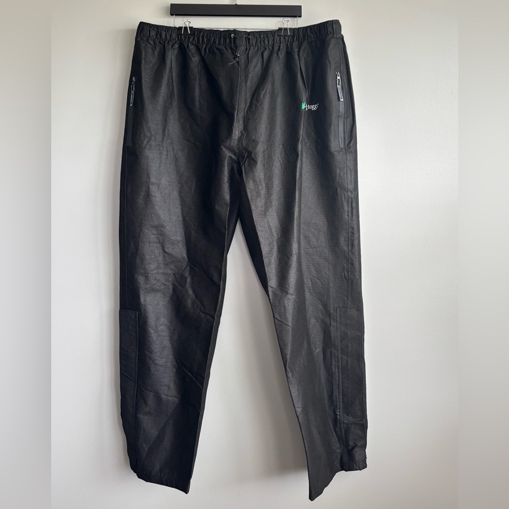 FROGG TOGGS MEN'S SIGNATURE BLACK WATERPROOF BULL FROGG RAIN PANT SIZE XXXL
